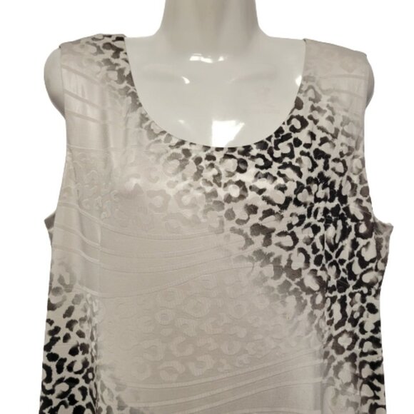 Animal Print Black Grey White Sleeveless Dress Various Sizes L XL XXL - NWOT - Picture 2 of 16